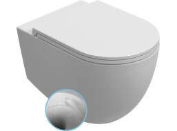 Isvea INFINITY závěsná WC mísa, Vortex Rimless, 36, 5x53cm, bílá 10NF02003