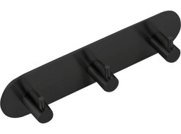 Sapho Samolepící trojháček, kulatý, černá mat 32203B