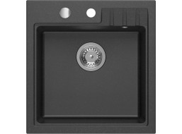 Sapho Granitový vestavný dřez mono, 50x52cm, černá GR1044