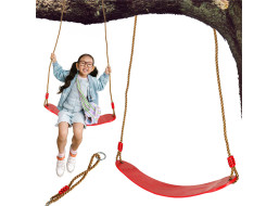 Dětská zahradní houpačka plochá - červená