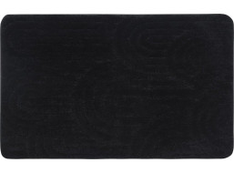 Aqualine RIST koupelnová předložka, 50x80cm, 100% polyester, protiskluz, černá NI8591