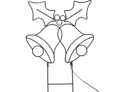 Solight LED venkovní dekorace zvonečky, 100x LED, časovač, 55cm, 3x AA