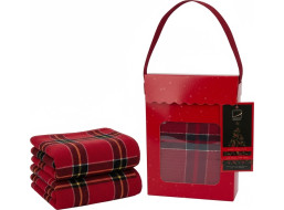 Sada utěrek MAGICAL CHRISTMAS v dárkovém balení - 2 kusy - červená/zelená