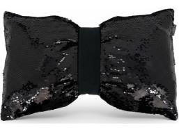 Dekorační polštář GLAM SHINE 30x50 cm - černý/grafitový