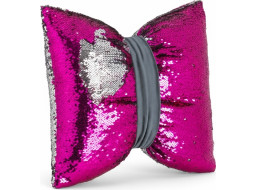 Dekorační polštář GLAM SHINE 40x40 cm - růžový/stříbrný