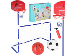 Fotbalová branka s basketbalovým košem 2v1