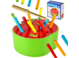 Magnetická dřevěná hra - Housenky v jablku