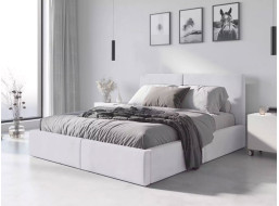 Čalouněná postel HILTON s úložným prostorem - 200x160 cm - bílá