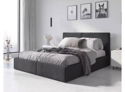 Čalouněná postel HILTON s úložným prostorem - 200x160 cm - grafitová