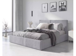Čalouněná postel HILTON s úložným prostorem - 200x160 cm - šedá