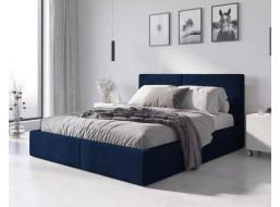 Čalouněná postel HILTON s úložným prostorem - 200x120 cm - tmavě modrá