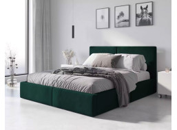 Čalouněná postel HILTON s úložným prostorem - 200x160 cm - tmavě zelená