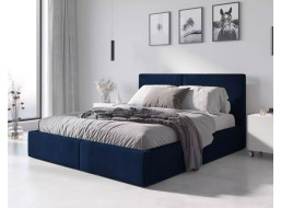 Čalouněná postel HILTON - 200x160 cm - tmavě modrá
