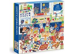 GALISON Čtvercové puzzle Happy Hanukcats 500 dílků