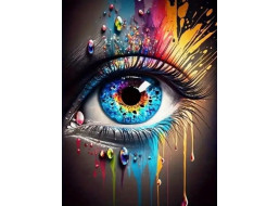 NORIMPEX Diamantové malování Barevné oko 30x40cm
