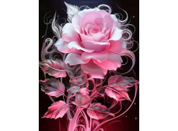 NORIMPEX Diamantové malování Kouřová růže 30x40cm