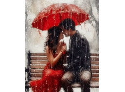 NORIMPEX Diamantové malování Láska za každého počasí 30x40cm