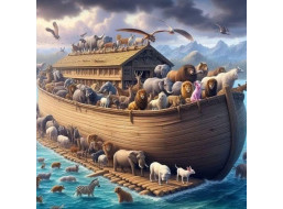 NORIMPEX Diamantové malování Noemova archa 30x40cm
