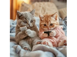NORIMPEX Diamantové malování Online koťata 30x40cm