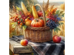 NORIMPEX Diamantové malování Podzimní košík 30x40cm