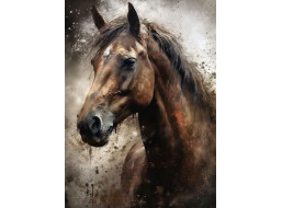 NORIMPEX Diamantové malování Portrét koně 30x40cm