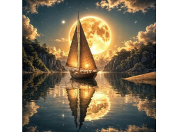 NORIMPEX Diamantové malování Půlnoční plavba 30x40cm