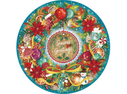 GIBSONS Kulaté puzzle Vánoční pozdravy 500 dílků