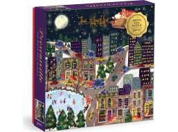 GALISON Metalické čtvercové puzzle Dárkové městečko 500 dílků