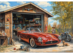 DINO Puzzle Jaguár v garáži 300 XL dílků