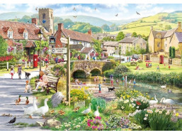 GIBSONS Puzzle Lidé u potoka 500 dílků