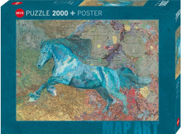 HEYE Puzzle Map Art: Kůň 2000 dílků
