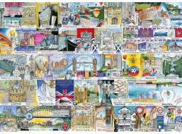 GIBSONS Puzzle Města Velké Británie XL 500 dílků