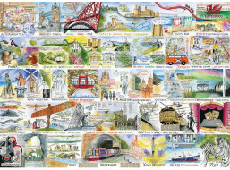 GIBSONS Puzzle Britské a brilantní 1000 dílků