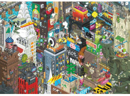 HEYE Puzzle Pixorama: Newyorské pátrání 1000 dílků