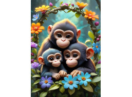 BLUEBIRD Puzzle Roztomilé opice 300 dílků