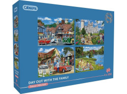 GIBSONS Puzzle Výlet s rodinou 4x500 dílků
