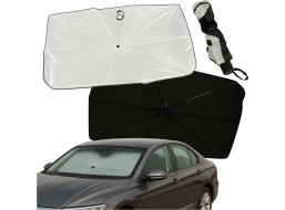 Sluneční clona na čelní sklo auta - deštník - 65x110 cm