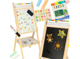 Oboustranná magnetická tabule s doplňky - 38x37x90 cm