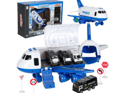 Transportní letadlo + 3 policejní vozidla