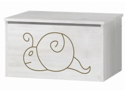 Dětská truhla na hračky s výřezem MÉĎA, norská borovice