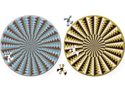 CURIOSI Oboustranné dřevěné puzzle Double: Kolotoč 88 dílků