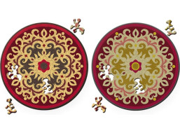 CURIOSI Oboustranné dřevěné puzzle Double: Růže 88 dílků