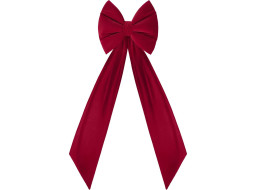Ozdobná mašle DECO Velvet Glam Bow XXL 48x45x150 cm - červená