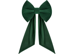Ozdobná mašle DECO Velvet Glam Bow 50x40+50 cm - zelená