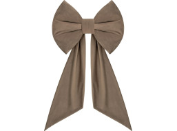 Ozdobná mašle DECO Velvet Glam Bow 50x40+50 cm - béžová