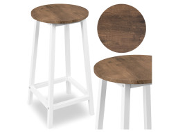 Barová židle FLINT Rustic - bílá/stařený dub