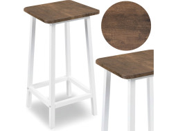 Barová židle KENT Rustic - stařený dub/bílá