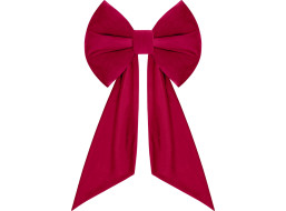 Ozdobná mašle DECO Velvet Glam Bow 50x40+50 cm - červená