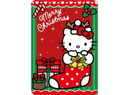 Dětská deka POLAR 100x140 cm - Hello Kitty - Merry Christmas