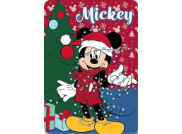 Dětská deka POLAR 100x140 cm - Mickey Mouse a vánoční světýlka